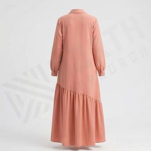 Abaya Sencilla de Fábrica al por Mayor para Mujer, Ropa Islámica Modesta, Larga hasta el Suelo, Manga Larga, Poliéster Ecológico, Prendas al por Mayor - Product Image 2
