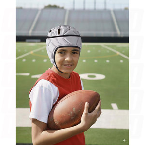 Soft Helmet for Flag Football Scrum Cap Soft Shell Helmet Rugby Headgear for Youth and Adults Protective Lightweight Breathable - Product Image 2