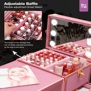 Tavolo Portatile per Manicure con Luce a 3 Colori e Altoparlante, Scrivania Pieghevole per Tecnici delle Unghie, Valigetta da Viaggio per Professionisti delle Unghie - Product Image 5