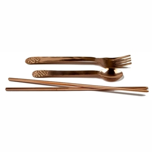 Juego de Cubiertos Modernos Dorados al por Mayor, Vajilla Ecológica de Acero Inoxidable para Restaurante y Hotel, Juego de Cubiertos con Recubrimiento PVD - Product Image 3