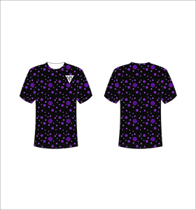เสื้อยืดแขนสั้นผู้ชายสีดำล้วน ผ้าเจอร์ซีย์รักษ์โลก พิมพ์ลายแบบซับลิเมชั่น แห้งเร็ว ทรงหลวม สวมใส่สบาย คอกลม - Product Image 1