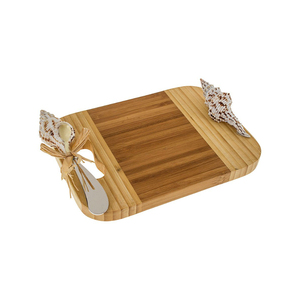 Modern Design <b>Large</b> Round Wooden <b>Tray</b> With White Floral Accent Food Serving <b>Tray</b> Perfect For Serving Snacks Tea And Coffee - Product Image 5