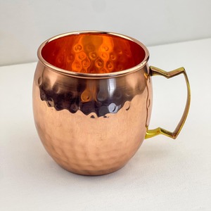 Verre à eau en cuivre au look naturel, style organique, couleur unie, pour usage personnalisé - Product Image 2