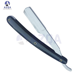 Wholesale Premium Red Handle Stainless Steel Sharp Blade Shaving Razor Wooden Style Grip Smooth Professional Grooming Tool for - Product Image 4
