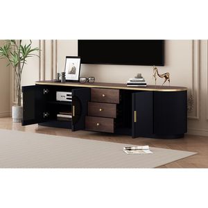 Mobile TV Moderno Minimalista U Can 70.8 con 3 Cassetti e 1 Ripiano, Maniglie in Metallo, Centro Intrattenimento per TV fino a 80 Pollici - Product Image 6