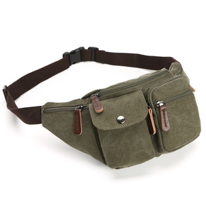 Sac de ceinture pour sports de plein air, sac de ceinture durable avec plusieurs poches zippées, sangle réglable pour la course à pied, la randonnée et les voyages - Product Image 1