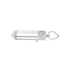 Colgante de Corazón Geométrico de Cuarzo Cristalino con Engaste de Bisel, Dije de Aleación, Estilo Clásico, Collar de Moda Unisex - Product Image 3