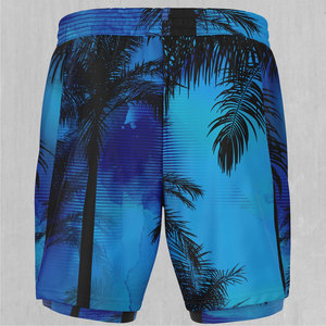 Shorts de surf et de plage élastiques à séchage rapide pour hommes, imprimés, pour le fitness, vente en gros, avec motif planche de surf, teinture unie - Product Image 5