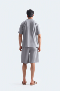 Camiseta de Cuello Redondo Extra Grande para Hombre, 100% Algodón Tejido, Ecológica, Transpirable, con Estampado de Letras, Estilo Casual Elegante - Product Image 3