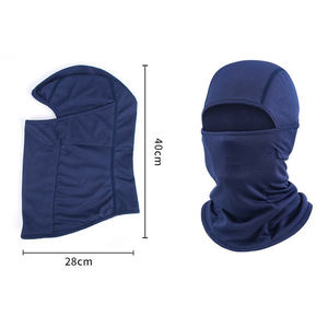 Masque de ski noir personnalisé pas cher en polyester respirant avec protection solaire intégrale pour cyclistes et motards - Product Image 1