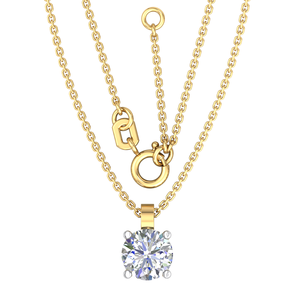 1CTS IGI Round Lab-Grown Diamond E Color 18K Solid Gold Rhodium Plated Classic Necklace Wedding Party <b>Gift</b> Direct Factory Offer - Product Image 1