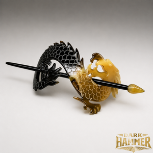 Handmade Eco-Friendly Buffalo Horn Animal-Shaped <b>Dragon</b> Hair Bun Holder Stick for <b>Art</b> Collectibles - Product Image 2