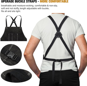 Top Quality Cowhide Leather Made Welding Apron Body Protection Heavy Duty Safety Wear 6 <b>Tools</b> Packets Heat Resistant Work Aprons - Product Image 6
