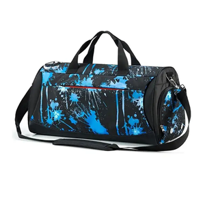 Bolsa Deportiva de Poliéster Sublimado con Diseño de Salpicaduras de Pintura Azul, Gran Capacidad de Almacenamiento para Entrenamiento en el Gimnasio y Viajes - Product Image 1