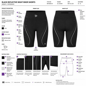 Pantalones Cortos Deportivos Casuales Negros de Cintura Baja con Detalles Grises, Transpirables, de Spandex y Algodón Sin Tejer, Corte Regular, Color Sólido, Tipo Lona - Product Image 5