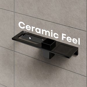 Support mural double pour lavabo, en métal robuste, à double niveau, pour accessoires de salle de bain, installation facile, sans rouille, conception robuste - Product Image 3