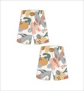 Shorts de basketball personnalisés à motifs botaniques abstraits aux tons terreux, en maille respirante, pour l'entraînement sportif, le streetwear d'été et les vêtements de sport - Product Image 1