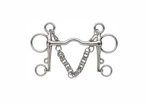Bocado de caballo de acero inoxidable con anillo suelto y boquilla negra de 12.5CM - Product Image 4