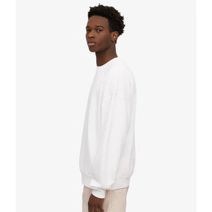 Sudadera Blanca de Cuello Redondo para Hombre, Corte Holgado, Tejido de Algodón, Estilo Casual, para Otoño - Product Image 3