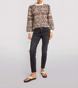 Jeans en denim décontractés pour femmes, taille mi-haute, couleur unie, coupe droite, respirants, pour l'hiver, vente en gros OEM - Product Image 6