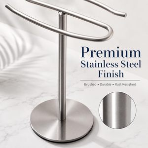 Stainless Steel Hand Towel Holder Stand Towel S Shape Countertop Towel Standing for Bath Towel <b>Bathroom</b> <b>Accessories</b> - Product Image 6