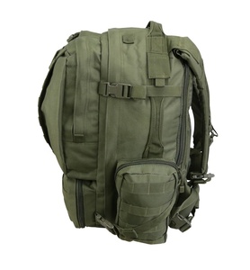 Màu xanh lá cây Ba lô gói 60 lít ô liu vải thô một vai ngoài trời Sling Cắm Trại Đi Bộ Đường Dài Chống Nước Túi chiến thuật - Product Image 4
