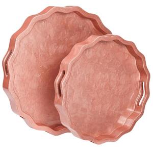 Assiettes de service en résine, couleur unie, design moderne et luxueux, durables, écologiques, compatibles lave-vaisselle, finition polie, pour les mariages et les fêtes - Product Image 1