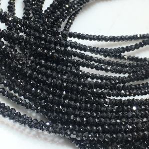 Black Diamond Uncut Loose Rondelle Shape <b>Stone</b> <b>Beads</b> Rough Polished - Product Image 4