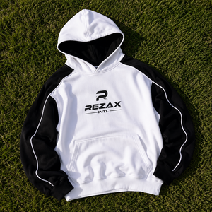 เสื้อฮู้ดดี้ทรงโอเวอร์ไซส์แบบสั่งทำพิเศษ ผ้าซาตินบุด้านใน |   เสื้อฮู้ดดี้สตรีทแวร์พรีเมียมเนื้อหนา คัลเลอร์บล็อกกิ้ง ผ้าเฟรนช์เทอร์รี่ 430 กรัม (OEM) - Product Image 1