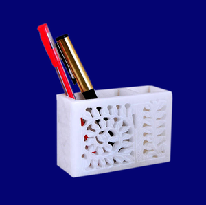 Promotional Office Gifts Desktop Organizer Handmade Pen Holder Best Quality Marble Pen Holder Desk <b>Table</b> Decorative Pen Holder - Product Image 3