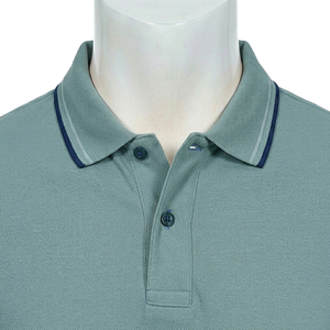 Polo pour homme avec logo personnalisé - Tissu mélangé Spandex / Coton respirant à manches courtes - Polos en gros - Polo de golf uni OEM - Product Image 5
