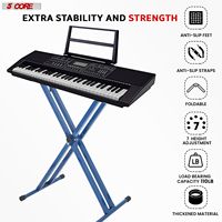 Adjustable Piano Keyboard Stand Double X Style Metal Durable Sturdy Music Synthesizer 61 88 Keys Model D0100HXJPRJ