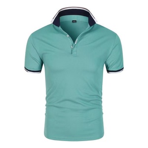 Polo blanc pour homme, manches courtes, couleur unie, tricoté, respirant, design décontracté, coupe classique - Product Image 1
