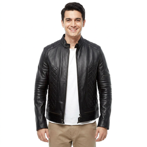 Fashionable Genuine <b>Leather</b> <b>jacket</b> for men OEM Wholesale Custom Design Comfortable Stylish Casual Street <b>jacket</b> for men - Product Image 1