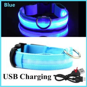 Collar LED para perro, ajustable, luminoso, recargable por USB, con luz intermitente de seguridad para visibilidad nocturna, varios colores, antipérdida. - Product Image 6