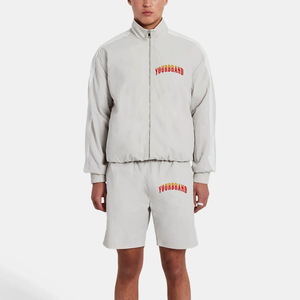 Ensemble de shorts en nylon pour homme, sur mesure, imperméable, confortable, couleur unie, fermeture éclair, services OEM, streetwear, vente chaude, ensemble d'été - Product Image 1