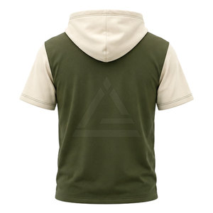 Athletic <b>Men</b> Hooded T Shirts Performance Short Sleeve Pullover Hoodie Quick Dry <b>Stretch</b> Fabric Gym Sports Training Wear - Product Image 4