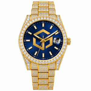 Luxury Iced Out Moissanite Diamond Hip Hop <b>Quartz</b> <b>Watch</b> <b>Men</b> Polygon Analog Wristwatch - Product Image 1