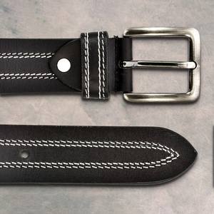 Cinturón de Cuero de Grano Superior para Hombre, Estilo Casual, Color Sólido - Product Image 5