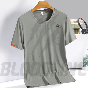 T-shirt en coton 100% pour homme, blanc, coupe classique, col en V, manches classiques, en molleton 220g, tricoté, formel, séchage rapide, uni - Product Image 4