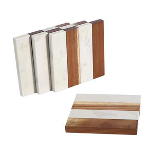 Posavasos Cuadrados de Madera y Mármol al por Mayor |   Posavasos Personalizado Resistente al Calor para Oficina, Hogar y Mesa - Product Image 3