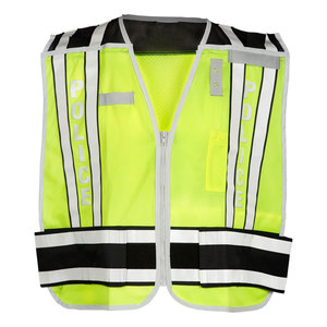 High Visibility Reflective Safety Security Vest <b>Jackets</b> Engineer Workwear Construction Road <b>Worker</b> Zipper Vest For Workwear - Product Image 5