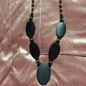 ชุดเครื่องประดับเรซิ่นไม้มะเกลือ สร้อยคอลูกปัดทรงรี พร้อมต่างหูเข้าชุด เครื่องประดับแฟชั่นสำหรับผู้หญิง สวมใส่เป็นเครื่องประดับทำมือ - Product Image 1