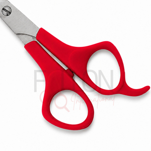 Red <b>Handle</b> Barber Scissors Professional Hair Cutting Scissors Stainless Steel Salon <b>Shears</b> - Product Image 3