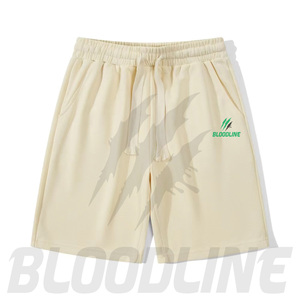 Pantalones Cortos de Algodón para Hombre Bloodline, Cintura Media, Cordón Ajustable, Estilo Casual, Color Sólido, Logotipo Estampado en la Parte Delantera, Tejido Transpirable - Product Image 6