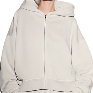 Custom Women's Oversized Full <b>Zip</b> Hoodie Heavyweight Cotton Fleece Boxy Casual Streetwear OEM ODM Premium Wear - Product Image 6