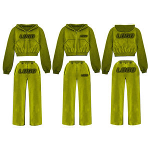 Women's Winter Warm Zipper Tracksuit New Arrival High Casual Comfortable Fit Different Colors Solid Pattern Private Label Sale - Product Image 5