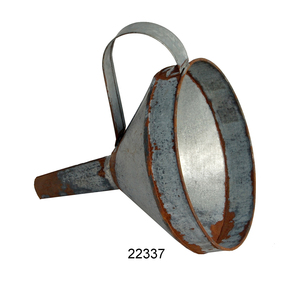 Embudo Galvanizado Antiguo para Transferencia de Aceite, Agua y Líquidos, para Uso en Cocina, Garaje, Granja y Talleres - Product Image 1