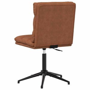 Juego de 2 sillas de comedor de piel sintética marrón con estructura de metal y madera contrachapada - Product Image 6