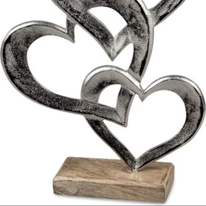 Best Seller Aluminum Wooden Premium Abstract Sculpture Minimalist Decor Modern Home Office <b>Table</b> Accent Gift - Product Image 1